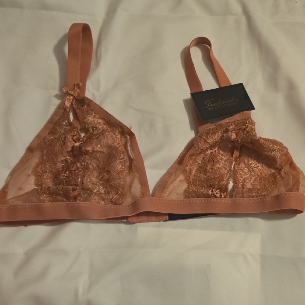 Frederick's of Hollywood Lace Bralette in Brown